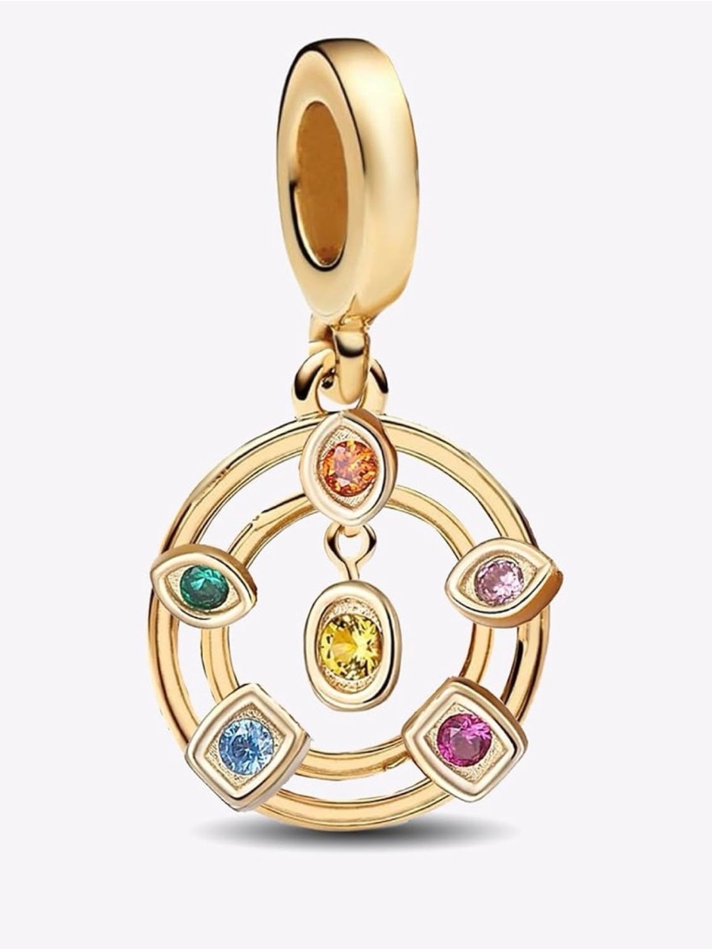 Gold Infinity Stones Dangle Charm Bead